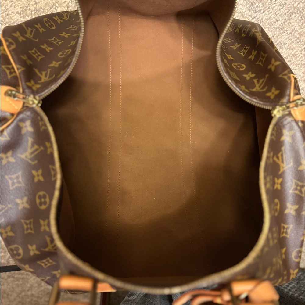 Vintage Louis Vuitton Monogram Keepall 55 with Vachetta Trim Includes COA - Picture 7 of 9